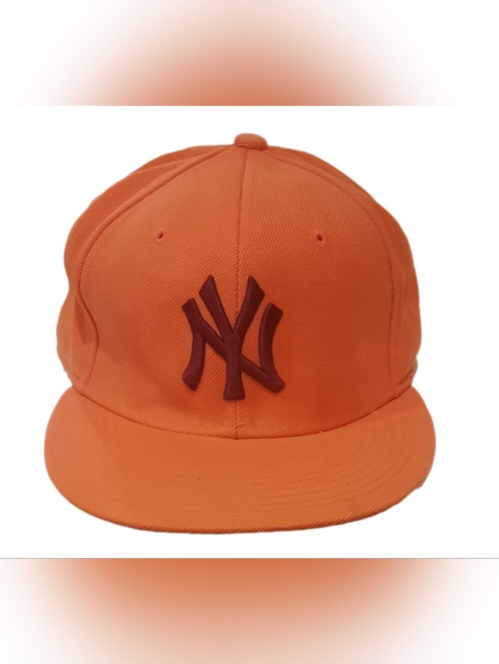 Vintage New Era NY Yankees “Premium Fits” Orange Fitted Ball Cap Size - 7 1/2